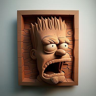 3D model st Bart Simpson (STL)